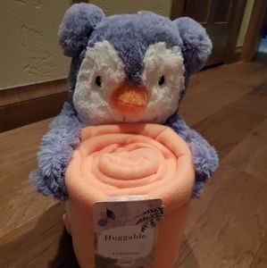Penguin Stuffed Animal with Blanket